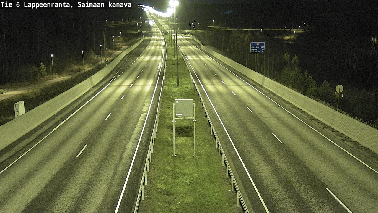 Weather Camera Image Väg 6 Villmanstrand,Saima kanal, Lappeenranta, Etelä-Karjala