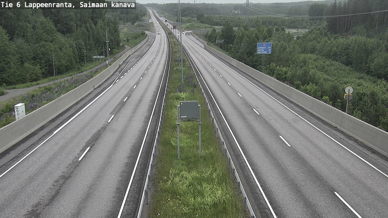 Weather Camera Image Väg 6 Villmanstrand,Saima kanal, Lappeenranta, Etelä-Karjala