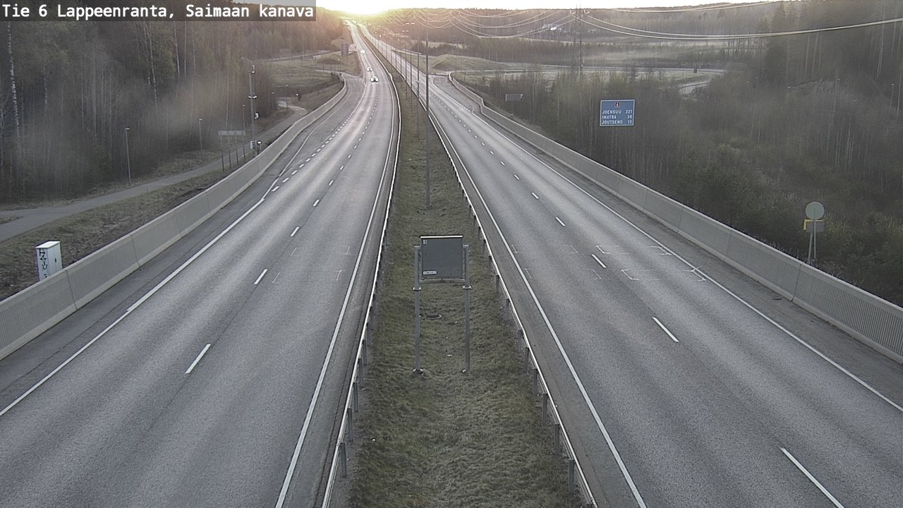 Weather Camera Image Väg 6 Villmanstrand,Saima kanal, Lappeenranta, Etelä-Karjala