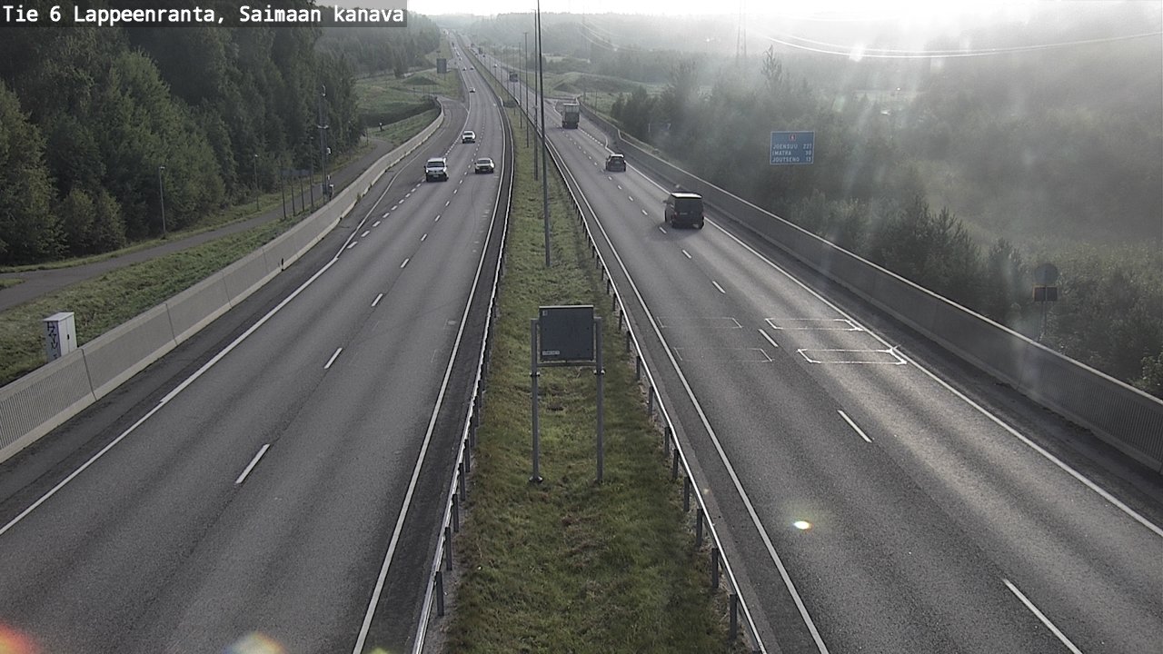 Weather Camera Image Road 6 Lappeenranta, Saimaa channel, Lappeenranta, Etelä-Karjala