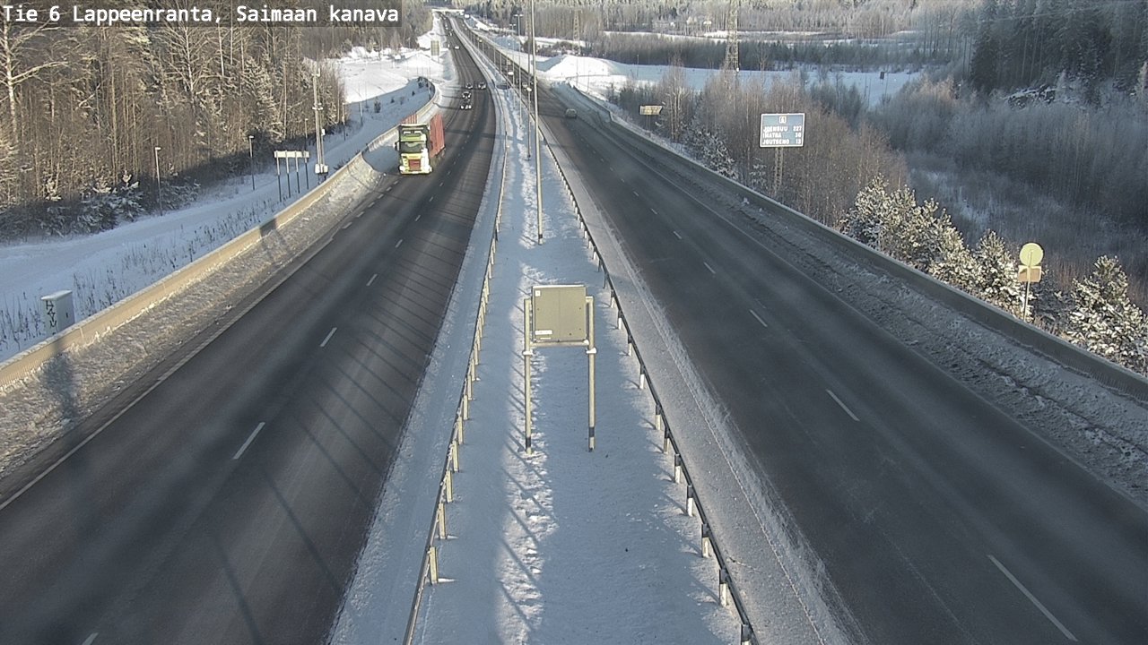Weather Camera Image Road 6 Lappeenranta, Saimaa channel, Lappeenranta, Etelä-Karjala