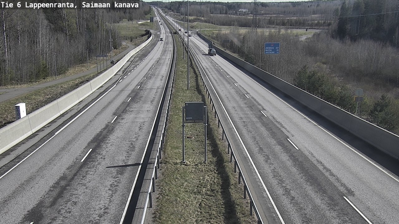 Weather Camera Image Road 6 Lappeenranta, Saimaa channel, Lappeenranta, Etelä-Karjala