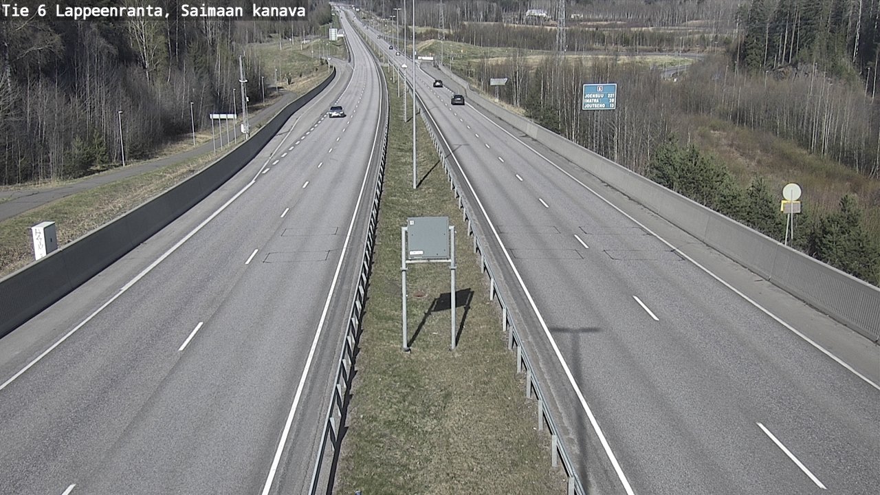 Weather Camera Image Road 6 Lappeenranta, Saimaa channel, Lappeenranta, Etelä-Karjala