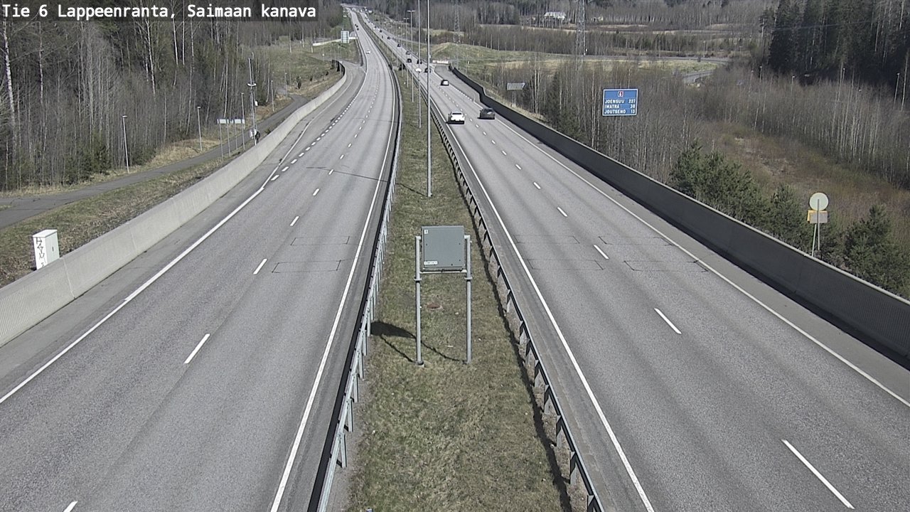 Weather Camera Image Road 6 Lappeenranta, Saimaa channel, Lappeenranta, Etelä-Karjala