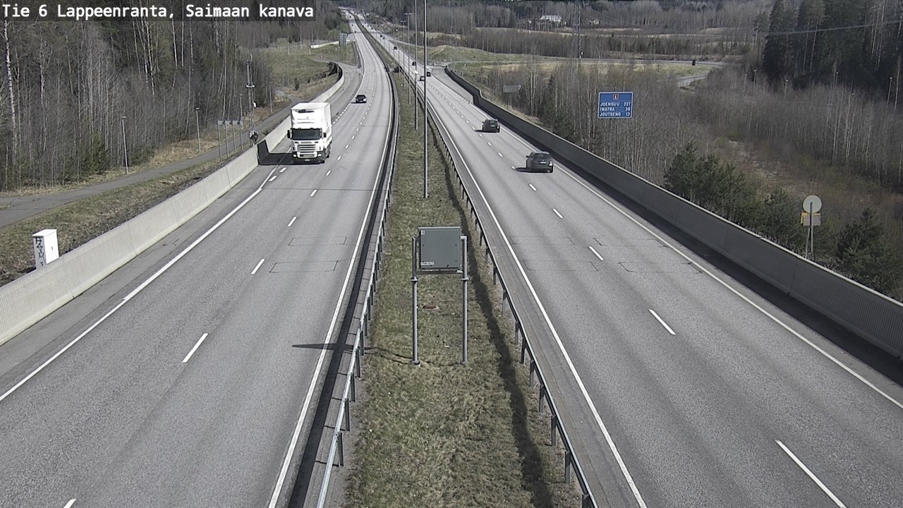 Weather Camera Image Road 6 Lappeenranta, Saimaa channel, Lappeenranta, Etelä-Karjala