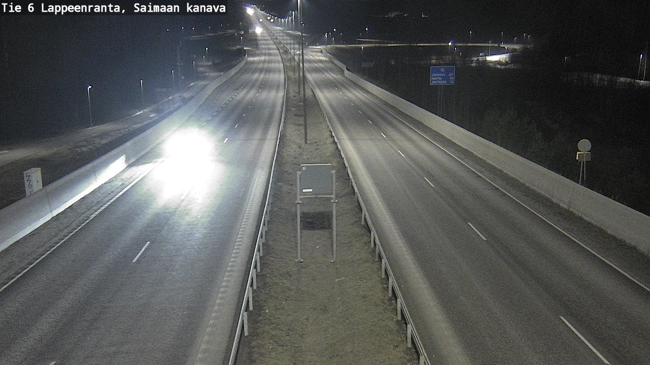 Weather Camera Image Väg 6 Villmanstrand,Saima kanal, Lappeenranta, Etelä-Karjala