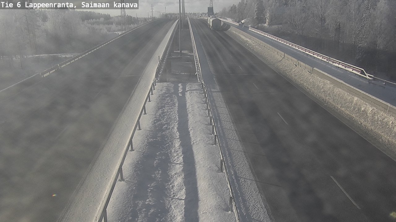 Weather Camera Image Väg 6 Villmanstrand,Saima kanal, Lappeenranta, Etelä-Karjala
