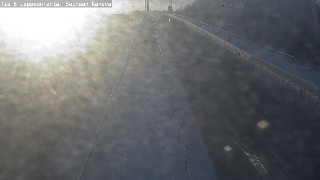 Weather Camera Image Väg 6 Villmanstrand,Saima kanal, Lappeenranta, Etelä-Karjala
