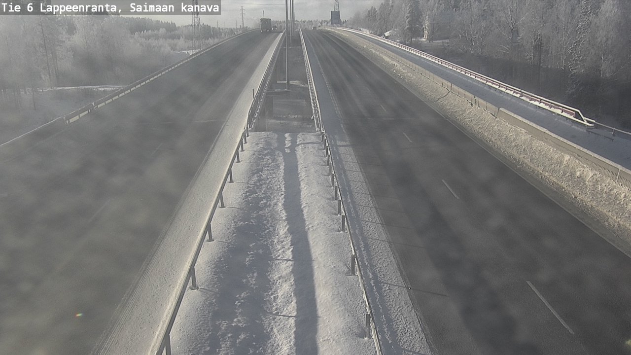 Weather Camera Image Väg 6 Villmanstrand,Saima kanal, Lappeenranta, Etelä-Karjala