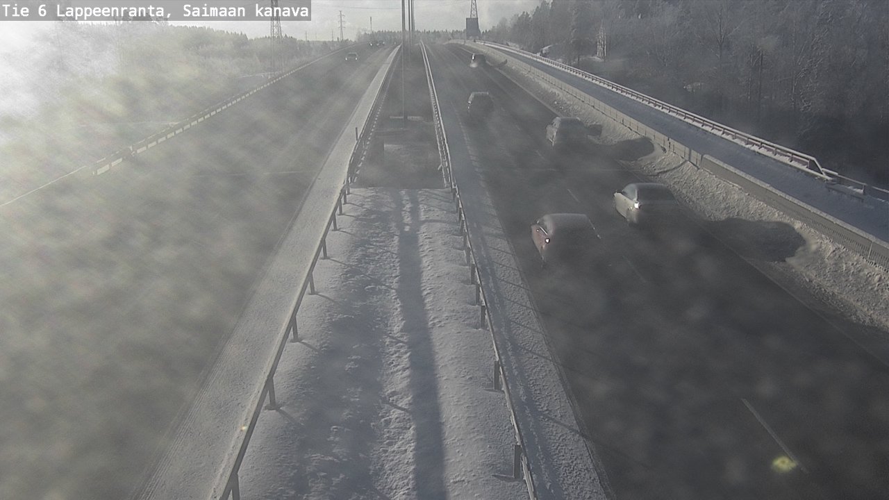 Weather Camera Image Väg 6 Villmanstrand,Saima kanal, Lappeenranta, Etelä-Karjala