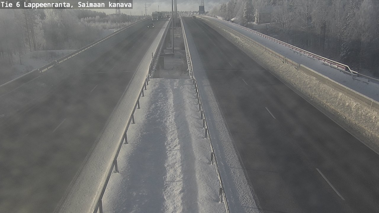 Weather Camera Image Väg 6 Villmanstrand,Saima kanal, Lappeenranta, Etelä-Karjala