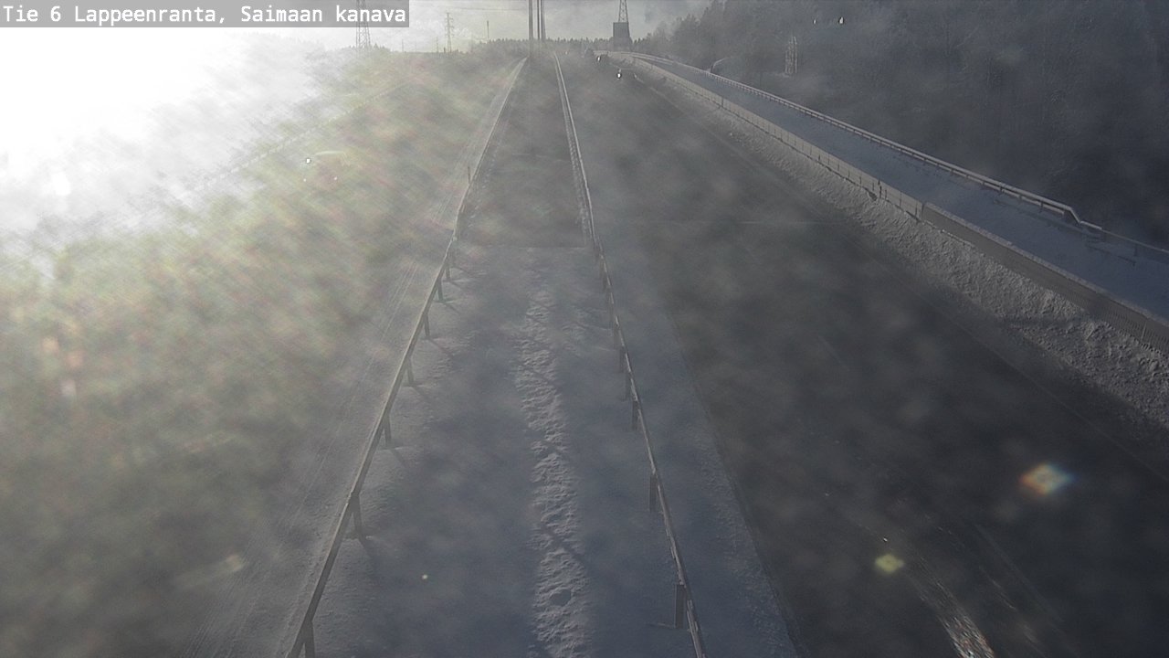 Weather Camera Image Väg 6 Villmanstrand,Saima kanal, Lappeenranta, Etelä-Karjala