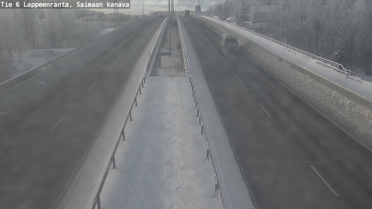 Weather Camera Image Väg 6 Villmanstrand,Saima kanal, Lappeenranta, Etelä-Karjala
