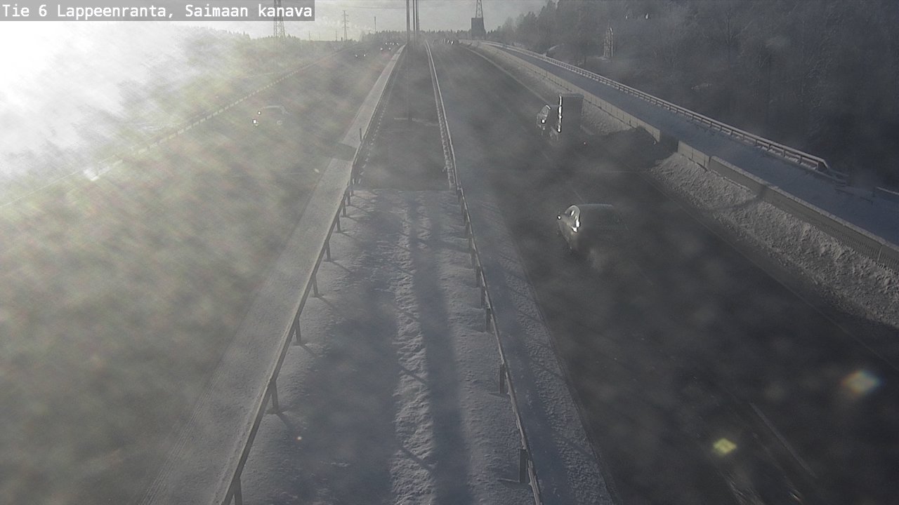 Weather Camera Image Väg 6 Villmanstrand,Saima kanal, Lappeenranta, Etelä-Karjala