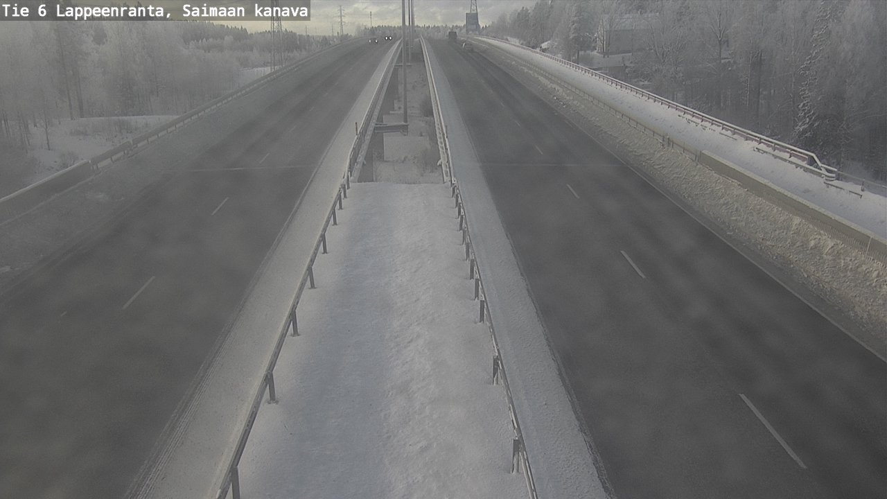 Weather Camera Image Väg 6 Villmanstrand,Saima kanal, Lappeenranta, Etelä-Karjala