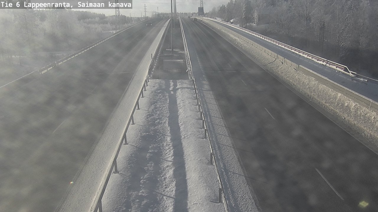 Weather Camera Image Väg 6 Villmanstrand,Saima kanal, Lappeenranta, Etelä-Karjala