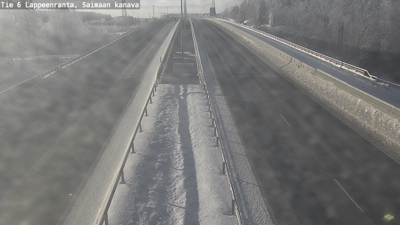 Weather Camera Image Väg 6 Villmanstrand,Saima kanal, Lappeenranta, Etelä-Karjala