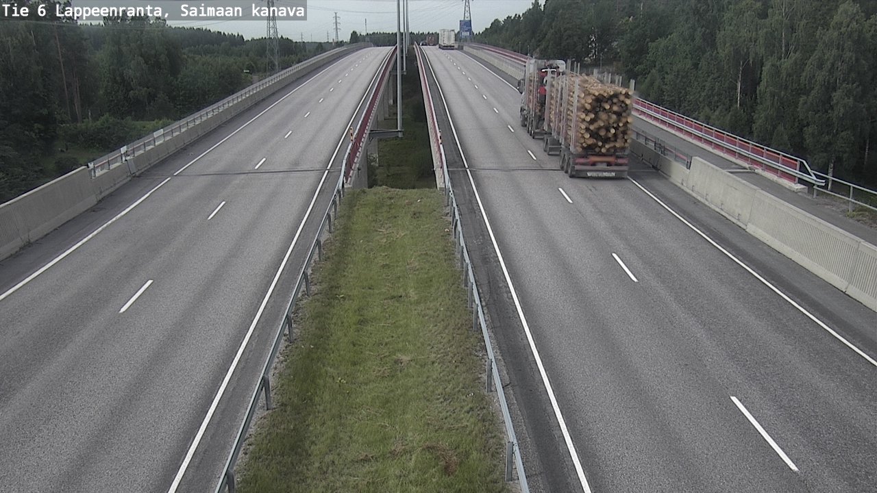 Weather Camera Image Väg 6 Villmanstrand,Saima kanal, Lappeenranta, Etelä-Karjala