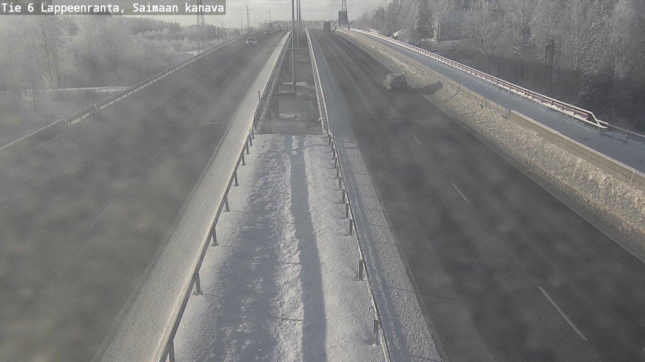 Weather Camera Image Väg 6 Villmanstrand,Saima kanal, Lappeenranta, Etelä-Karjala
