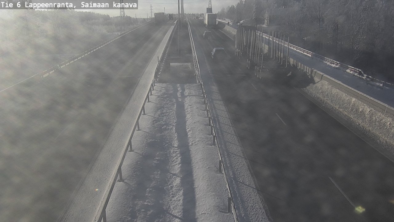 Weather Camera Image Väg 6 Villmanstrand,Saima kanal, Lappeenranta, Etelä-Karjala