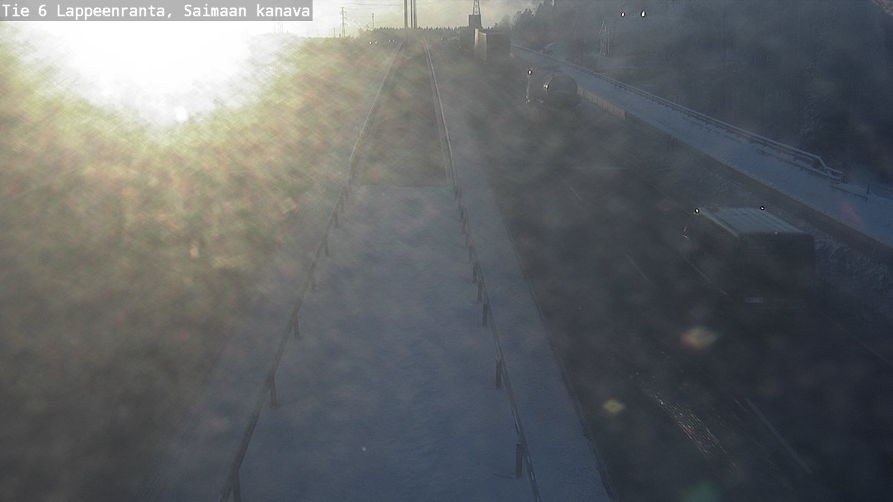 Weather Camera Image Väg 6 Villmanstrand,Saima kanal, Lappeenranta, Etelä-Karjala