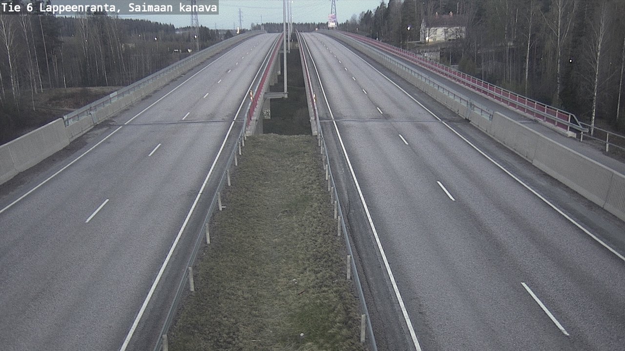 Weather Camera Image Väg 6 Villmanstrand,Saima kanal, Lappeenranta, Etelä-Karjala