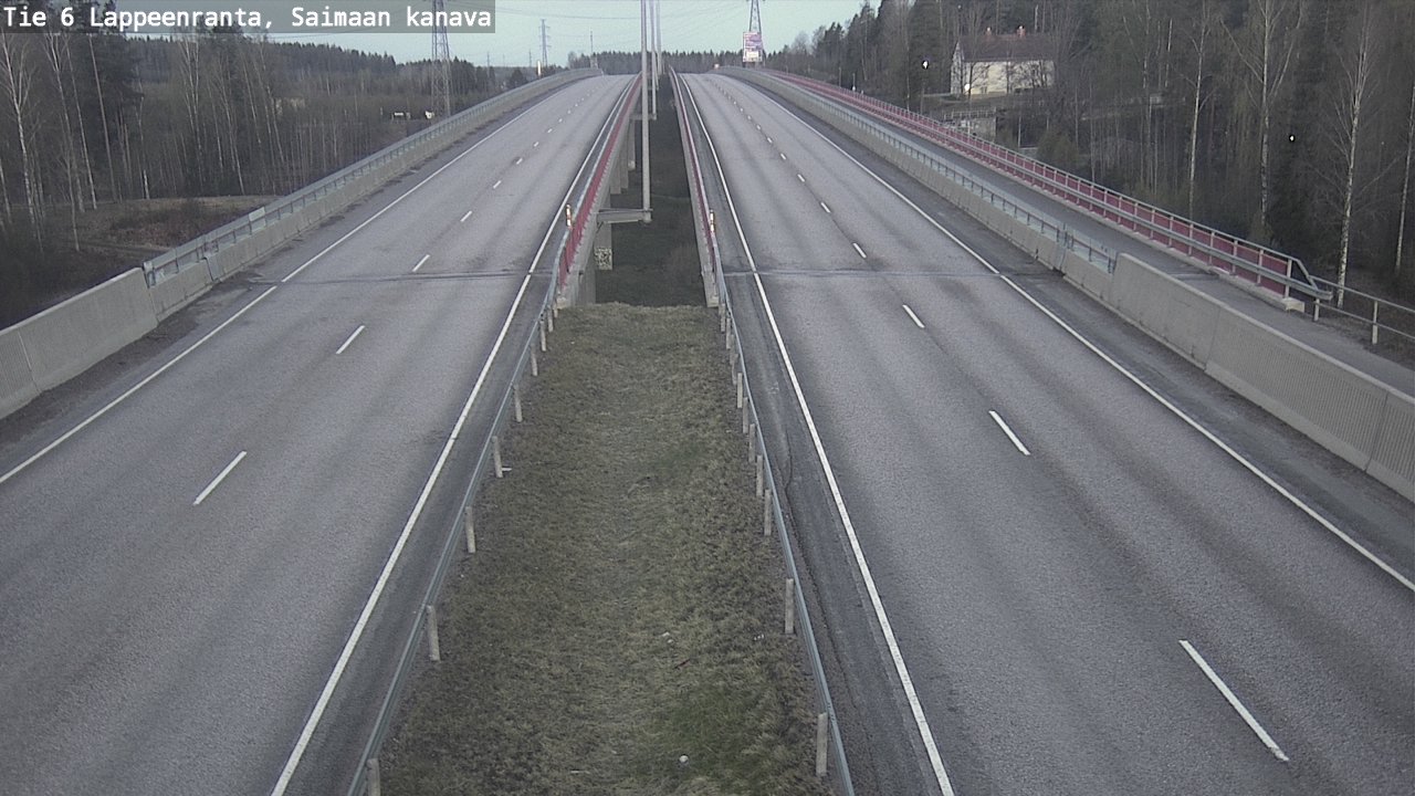 Weather Camera Image Väg 6 Villmanstrand,Saima kanal, Lappeenranta, Etelä-Karjala
