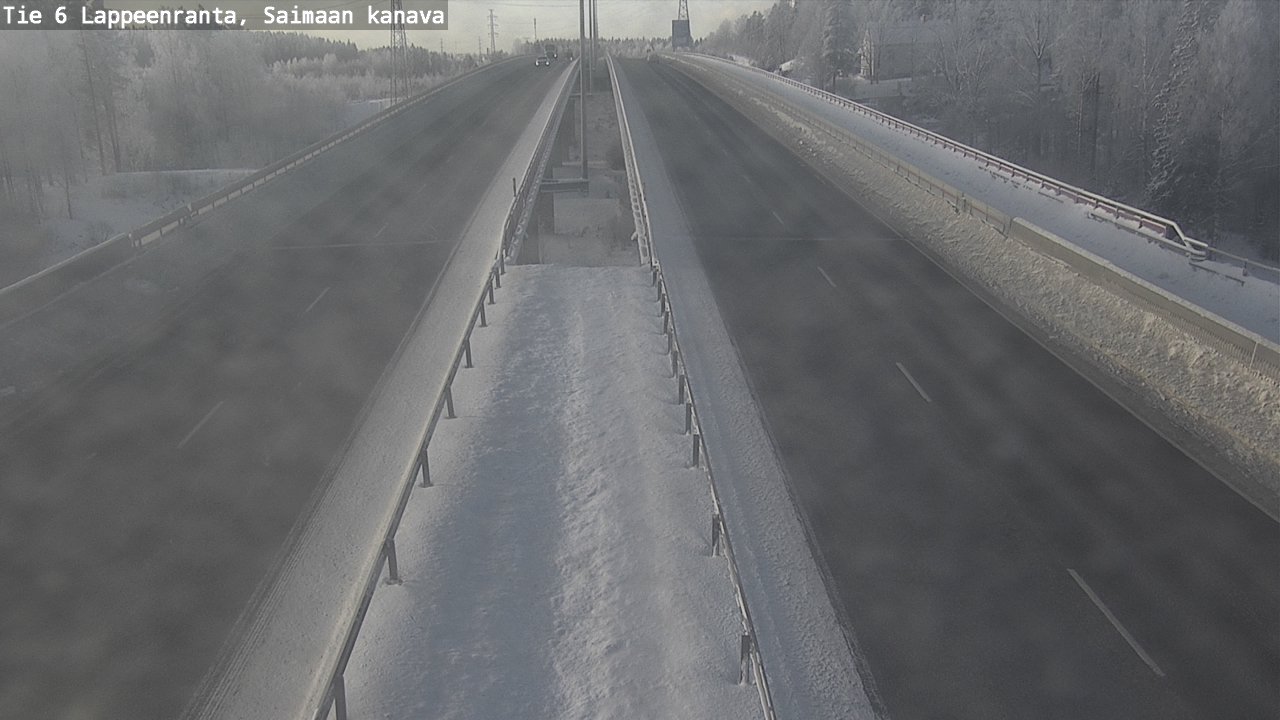 Weather Camera Image Väg 6 Villmanstrand,Saima kanal, Lappeenranta, Etelä-Karjala