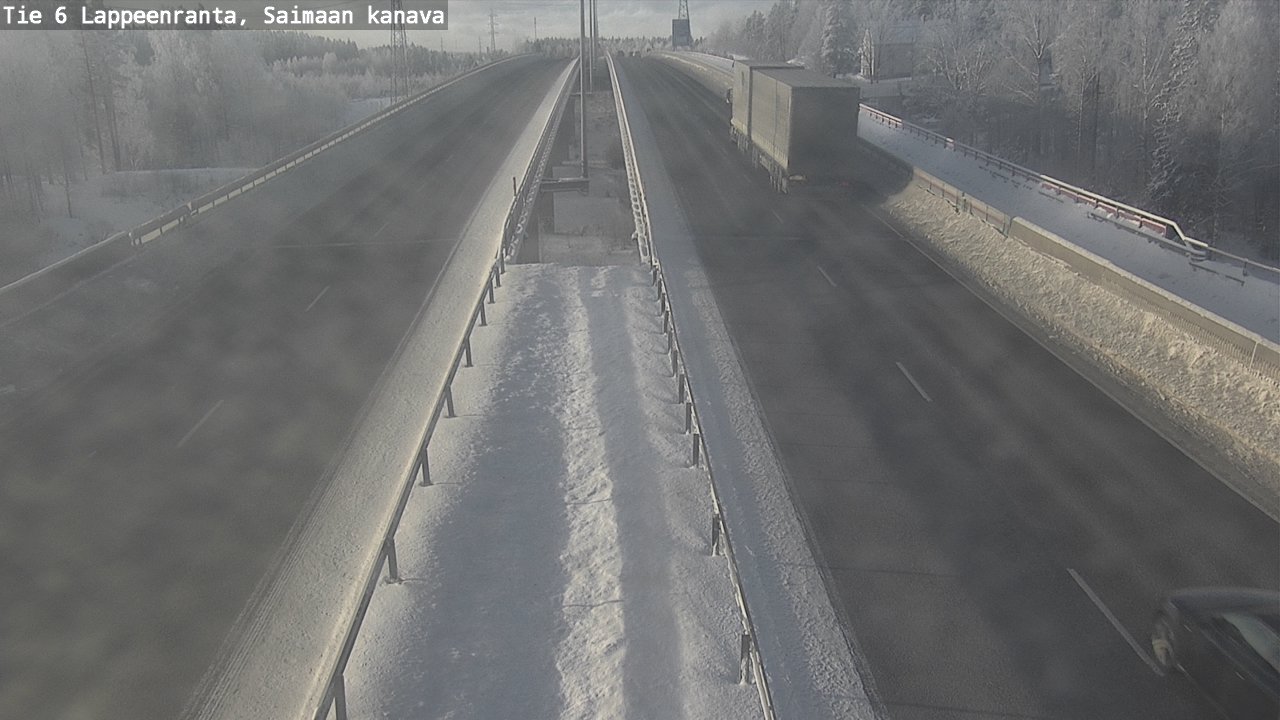 Weather Camera Image Väg 6 Villmanstrand,Saima kanal, Lappeenranta, Etelä-Karjala