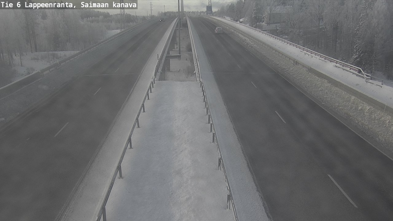 Weather Camera Image Väg 6 Villmanstrand,Saima kanal, Lappeenranta, Etelä-Karjala