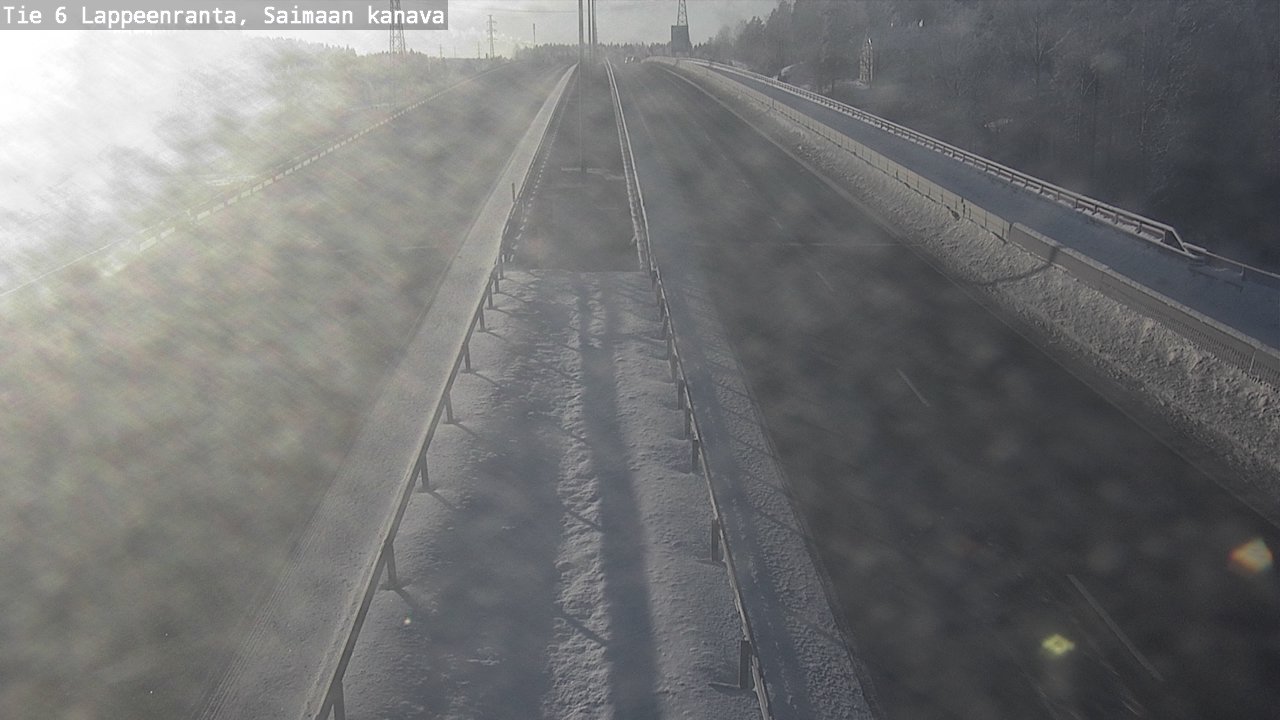 Weather Camera Image Väg 6 Villmanstrand,Saima kanal, Lappeenranta, Etelä-Karjala