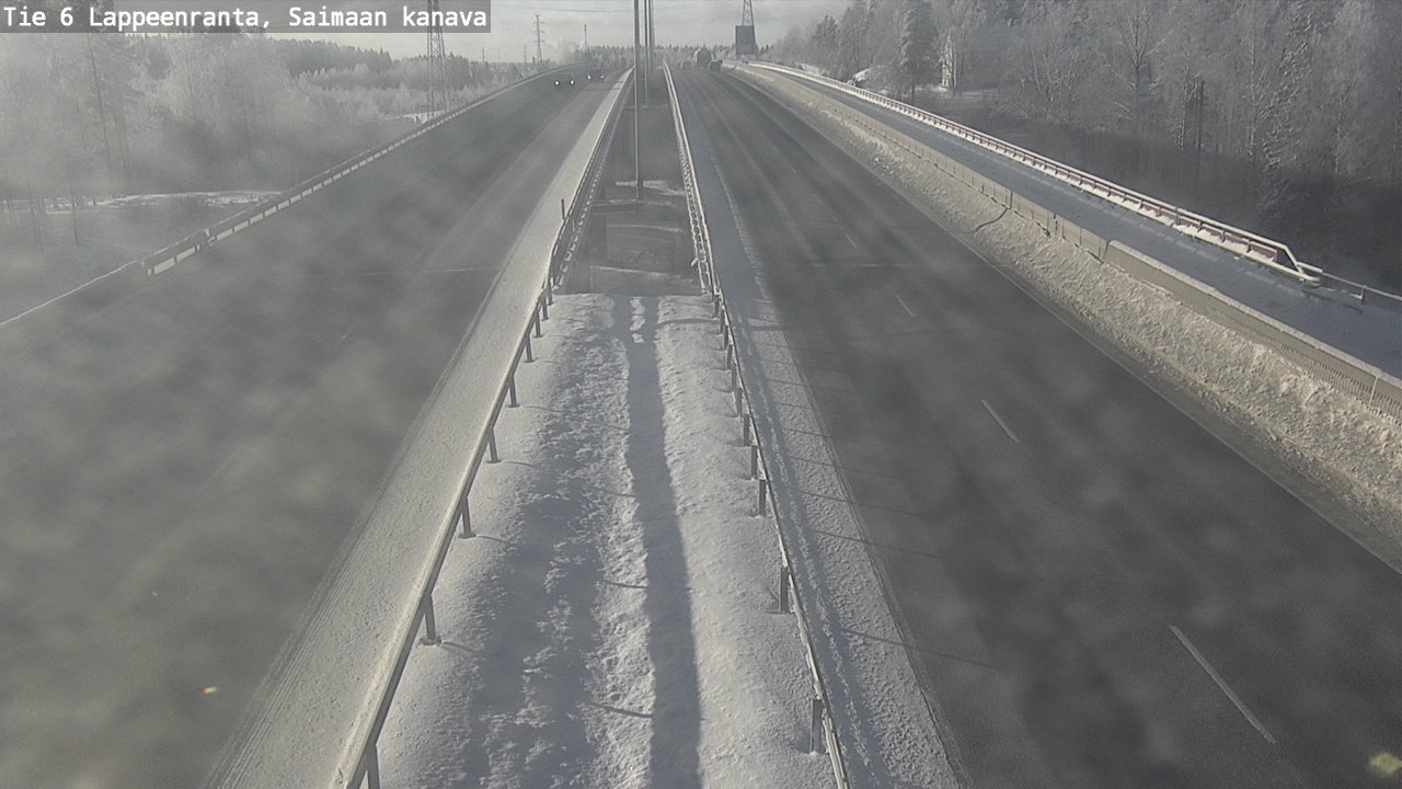 Weather Camera Image Väg 6 Villmanstrand,Saima kanal, Lappeenranta, Etelä-Karjala