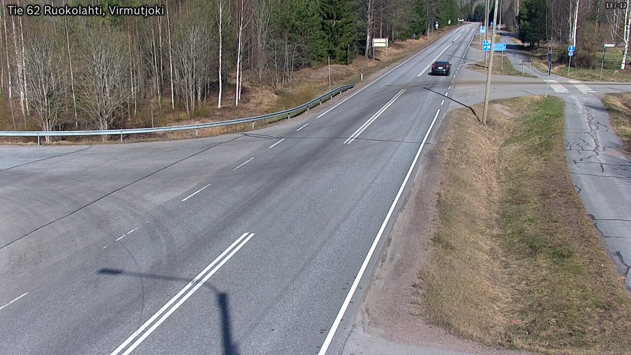 Weather Camera Image Väg 62 Virmutjoki, Ruokolahti, Etelä-Karjala