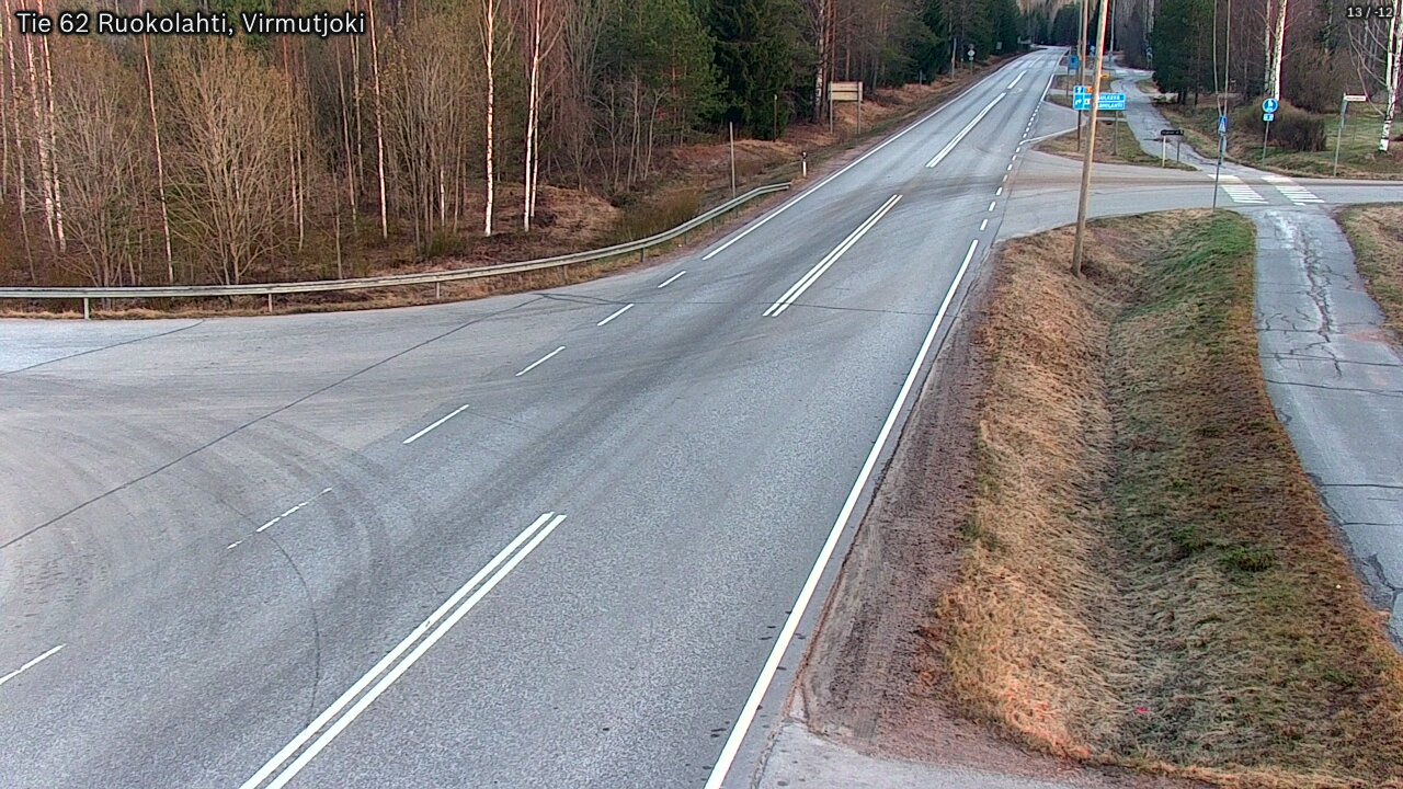 Weather Camera Image Väg 62 Virmutjoki, Ruokolahti, Etelä-Karjala