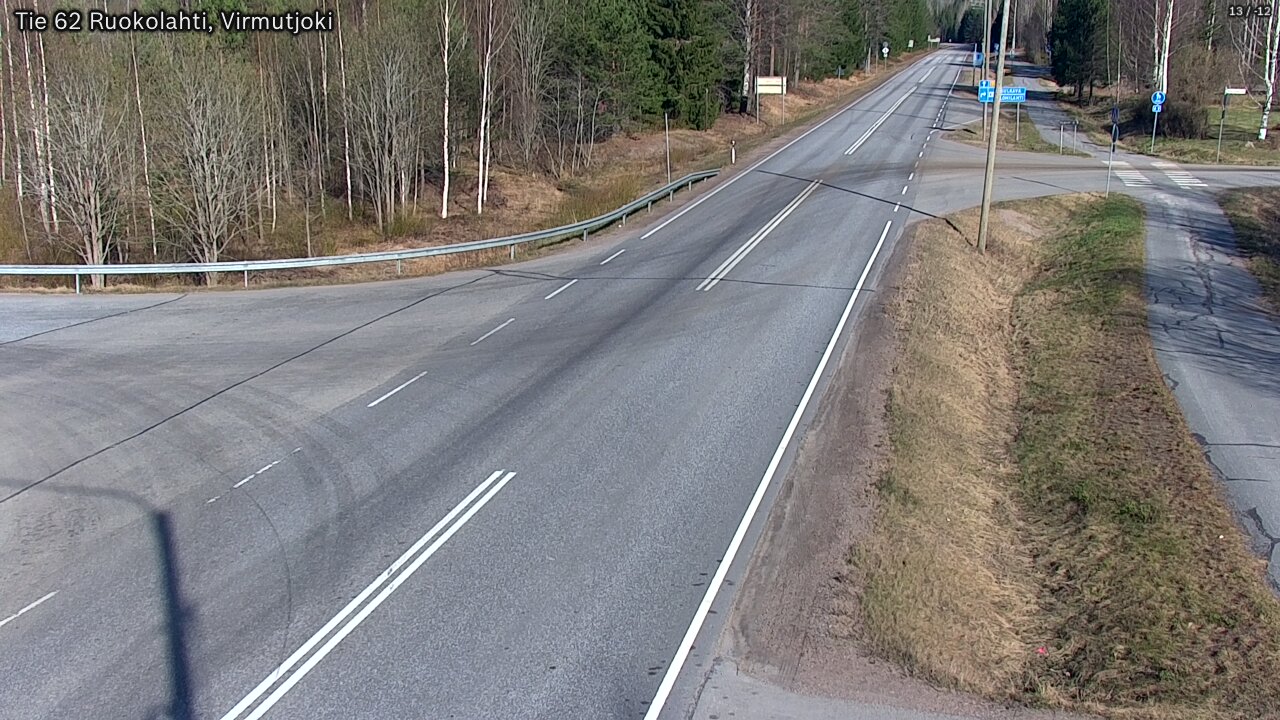 Weather Camera Image Väg 62 Virmutjoki, Ruokolahti, Etelä-Karjala
