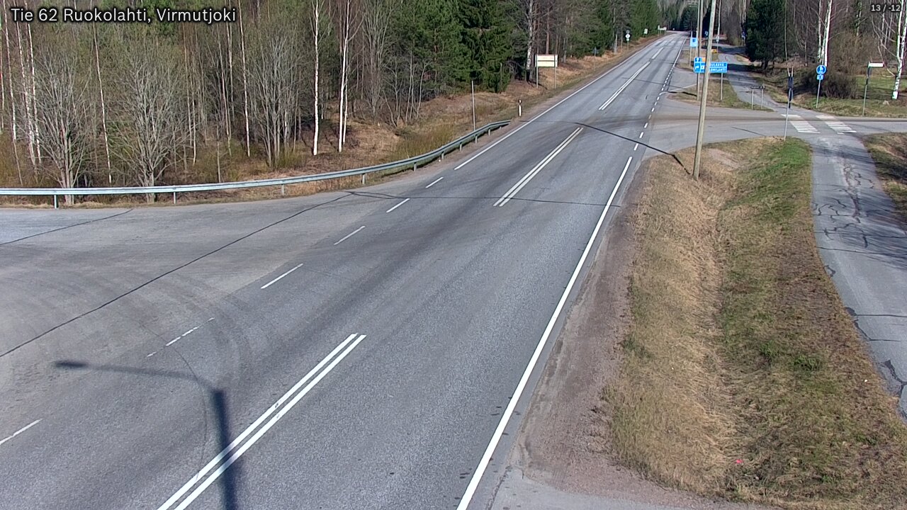 Weather Camera Image Väg 62 Virmutjoki, Ruokolahti, Etelä-Karjala