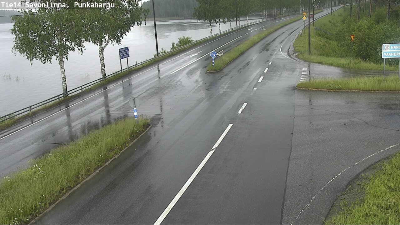 Weather Camera Image Väg 14 Savonlinna, Punkaharju, Savonlinna, Etelä-Savo