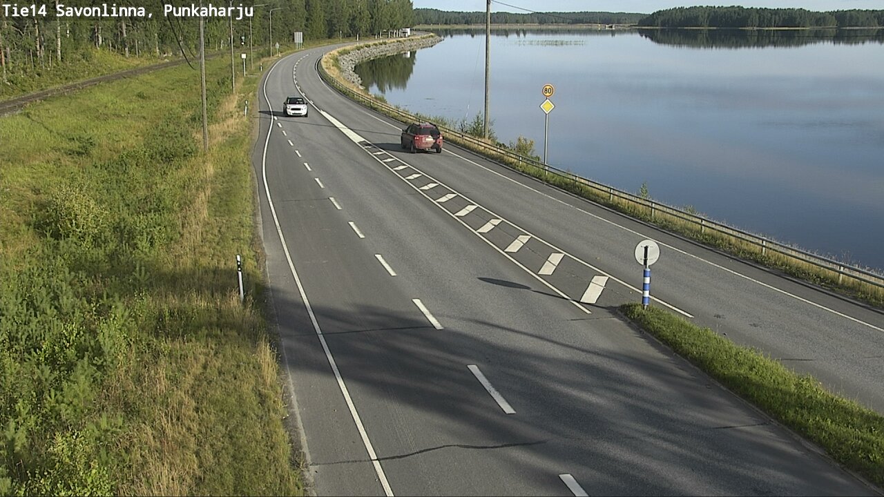 Weather Camera Image Väg 14 Savonlinna, Punkaharju, Savonlinna, Etelä-Savo