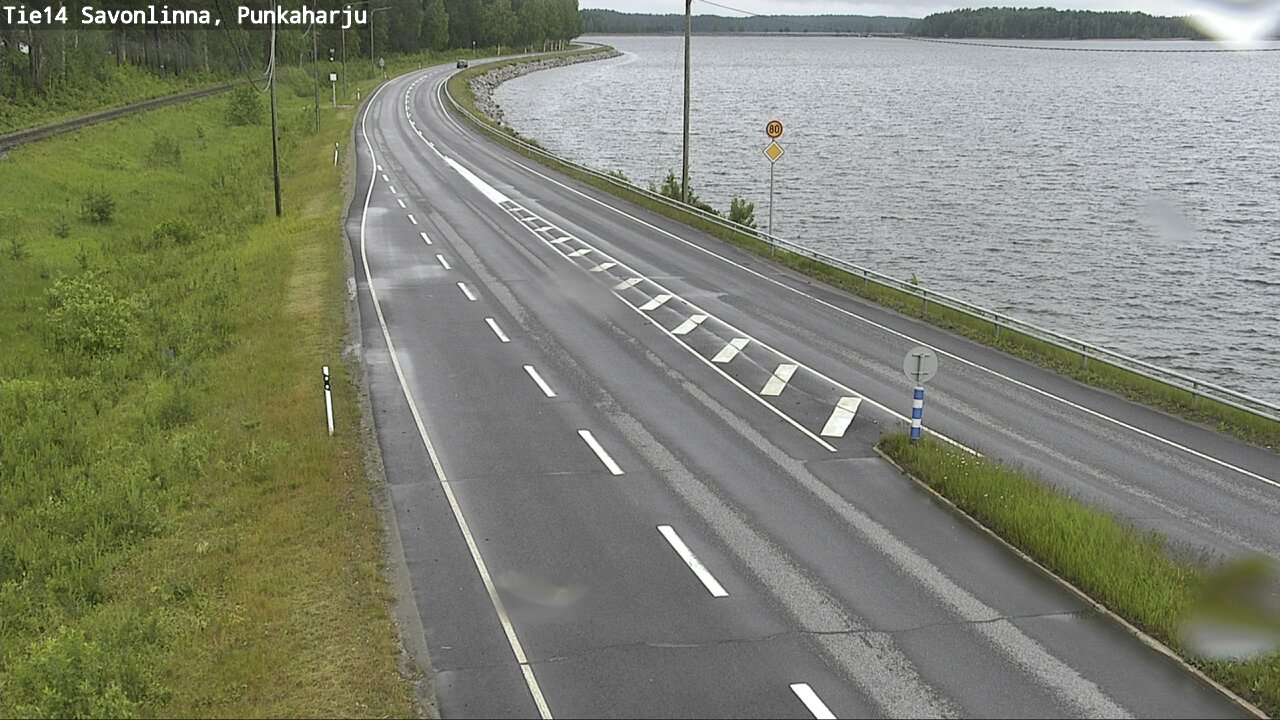 Weather Camera Image Väg 14 Savonlinna, Punkaharju, Savonlinna, Etelä-Savo