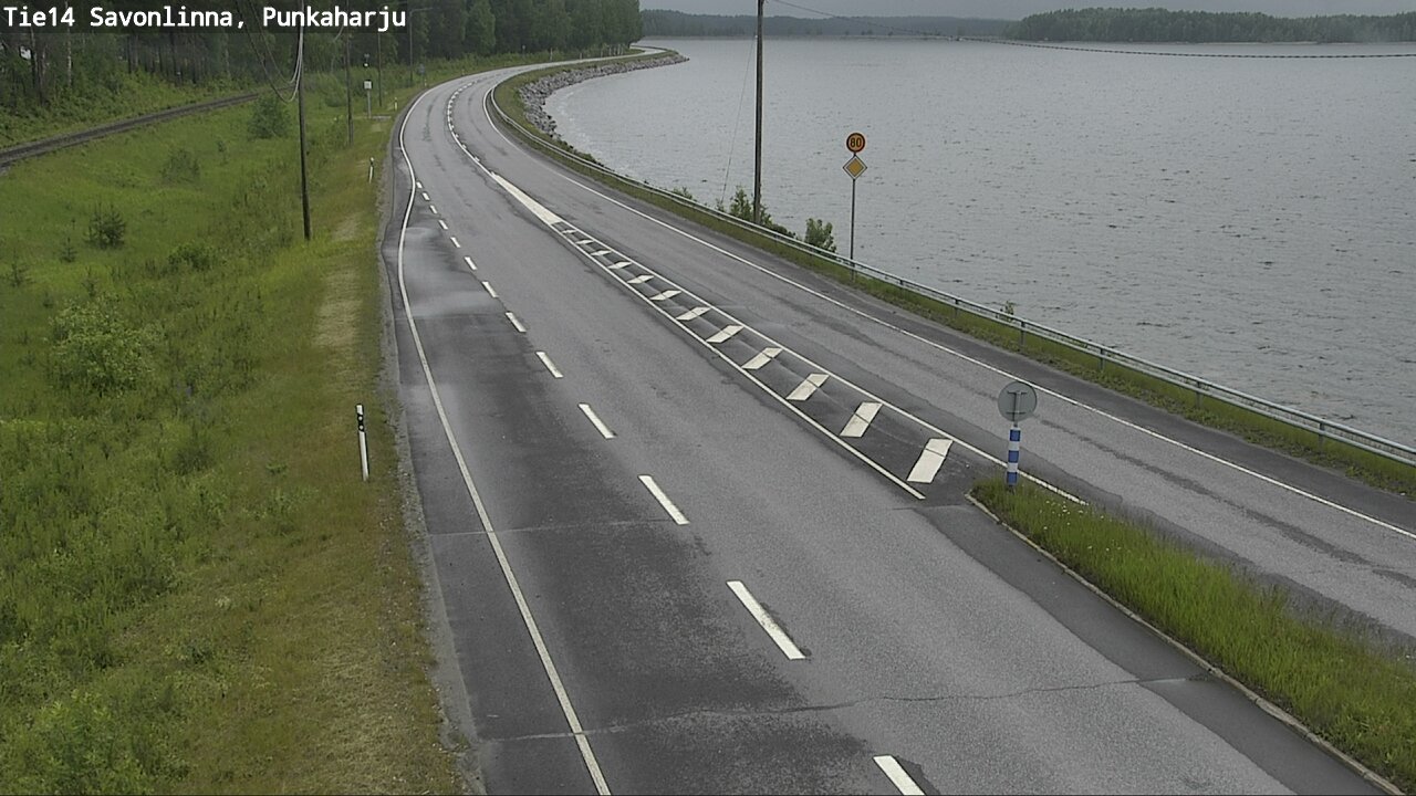 Weather Camera Image Väg 14 Savonlinna, Punkaharju, Savonlinna, Etelä-Savo