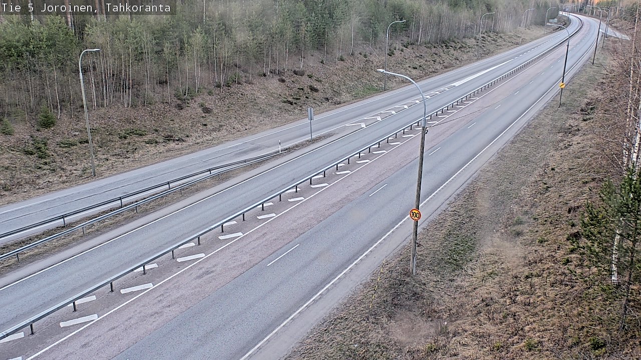 Weather Camera Image Väg 5 Jorois, Tahkoranta, Joroinen, Pohjois-Savo