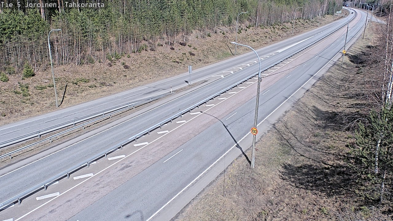Weather Camera Image Väg 5 Jorois, Tahkoranta, Joroinen, Pohjois-Savo