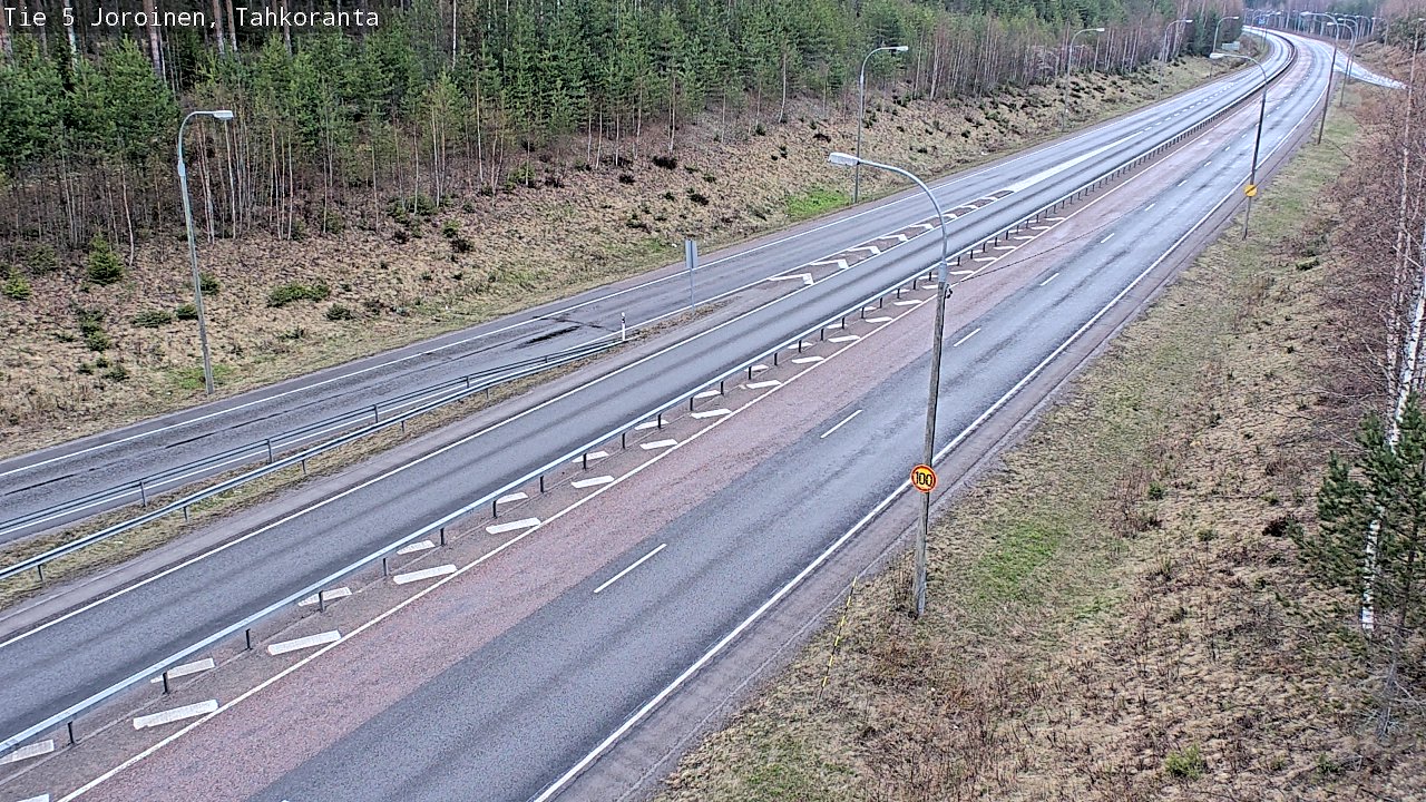Weather Camera Image Väg 5 Jorois, Tahkoranta, Joroinen, Pohjois-Savo