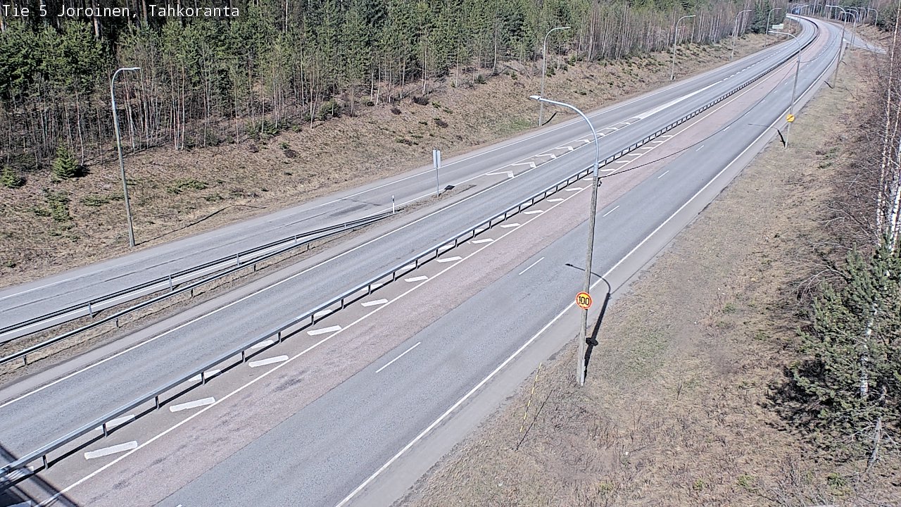 Weather Camera Image Väg 5 Jorois, Tahkoranta, Joroinen, Pohjois-Savo