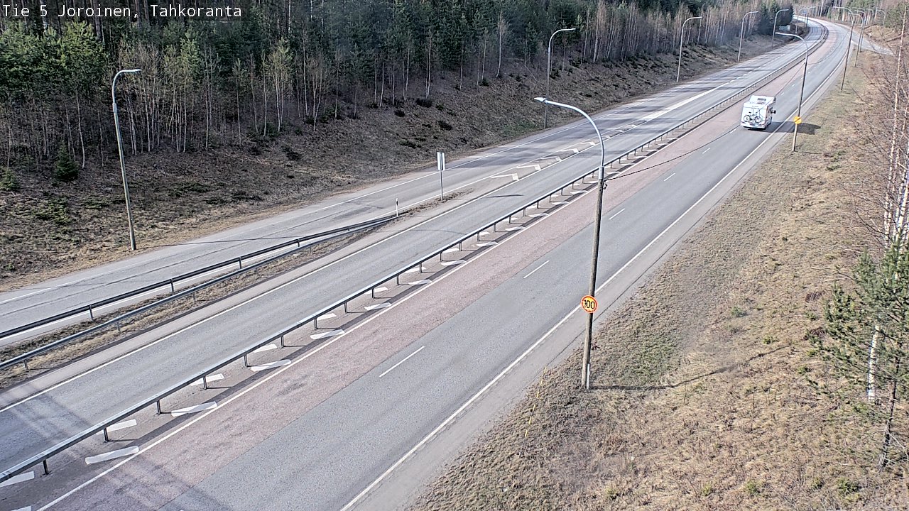 Weather Camera Image Väg 5 Jorois, Tahkoranta, Joroinen, Pohjois-Savo