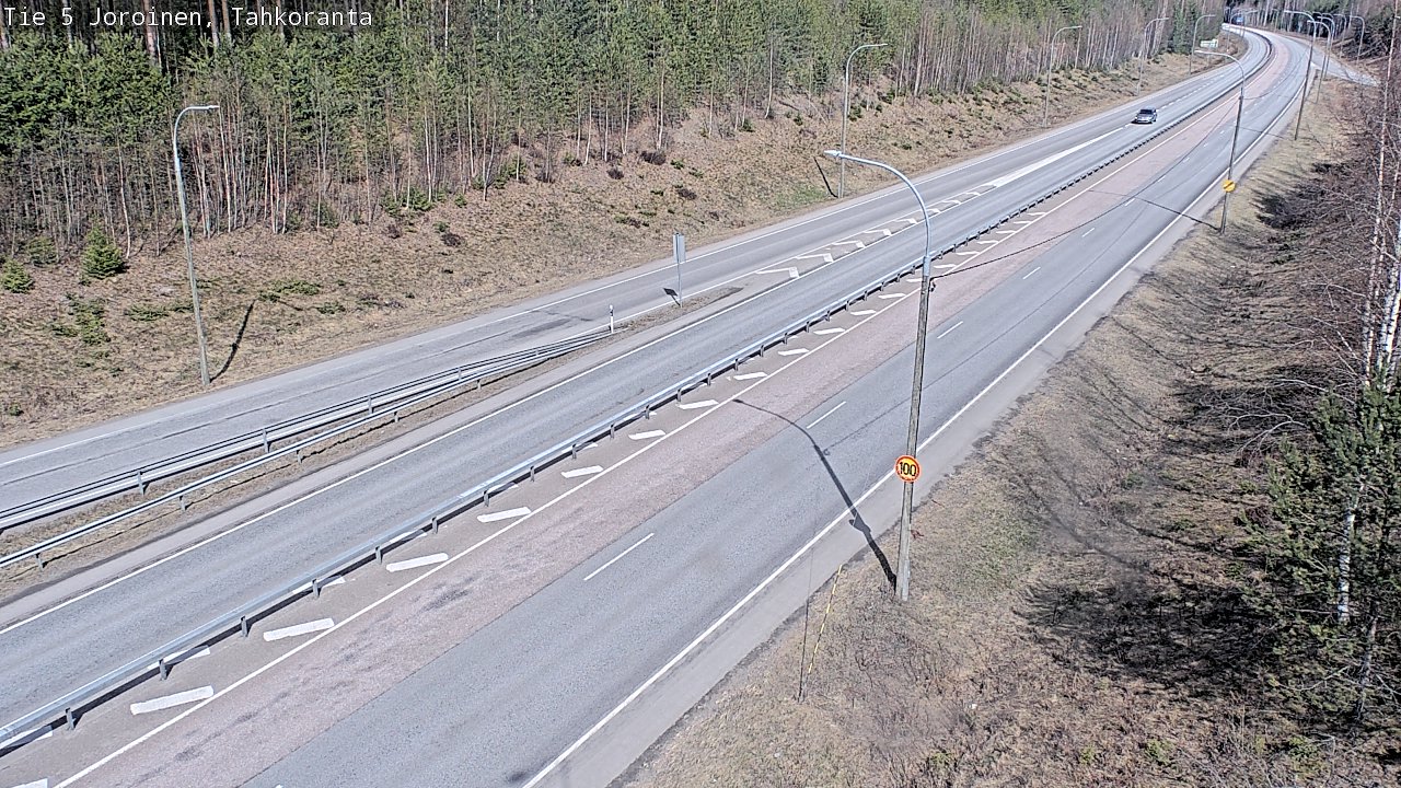 Weather Camera Image Väg 5 Jorois, Tahkoranta, Joroinen, Pohjois-Savo