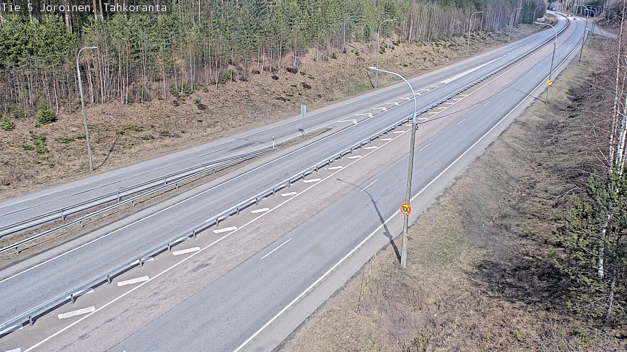 Weather Camera Image Väg 5 Jorois, Tahkoranta, Joroinen, Pohjois-Savo