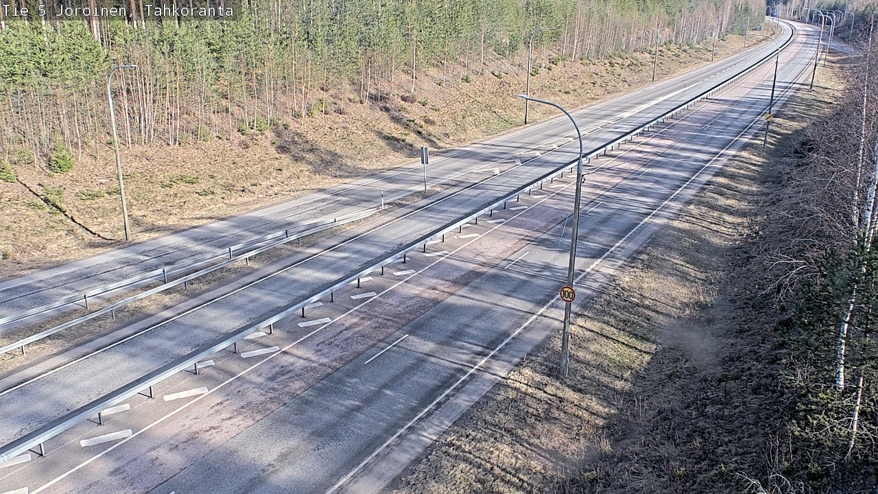 Weather Camera Image Väg 5 Jorois, Tahkoranta, Joroinen, Pohjois-Savo
