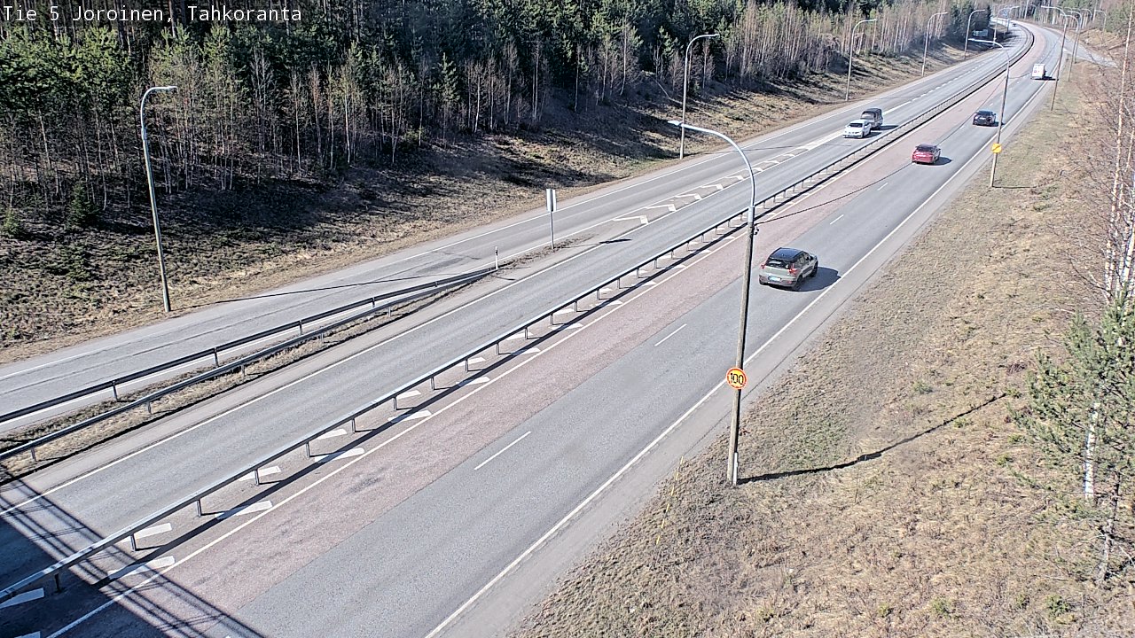 Weather Camera Image Väg 5 Jorois, Tahkoranta, Joroinen, Pohjois-Savo