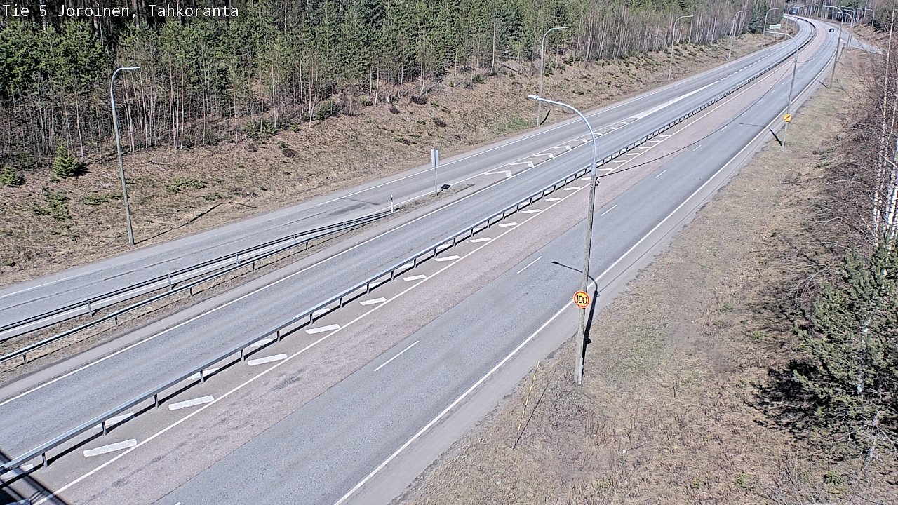 Weather Camera Image Väg 5 Jorois, Tahkoranta, Joroinen, Pohjois-Savo